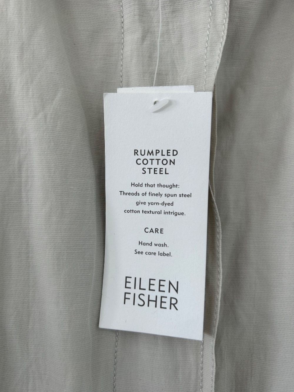 NWT Eileen Fisher Bone Trench Coat XL - Picture 5 of 6